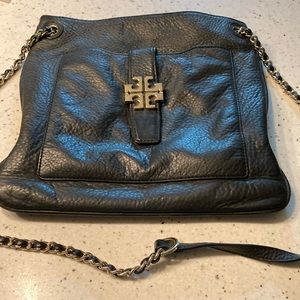 Tory Burch black shoulder or crossbody . Good condition.  No tears